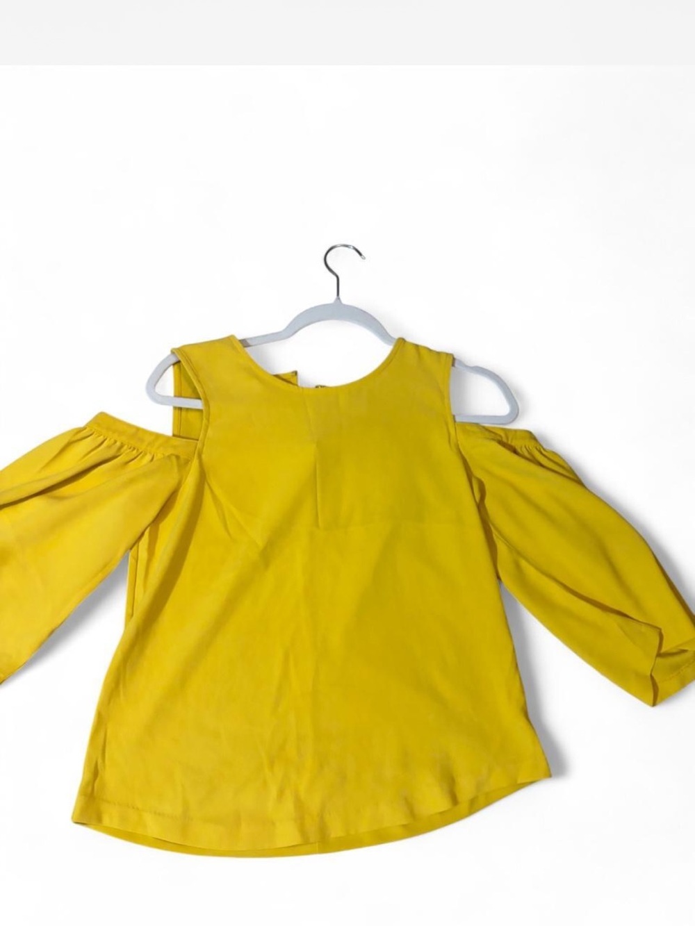 Women’s Ann Taylor Cold-Shoulder Top in Mustard Yellow